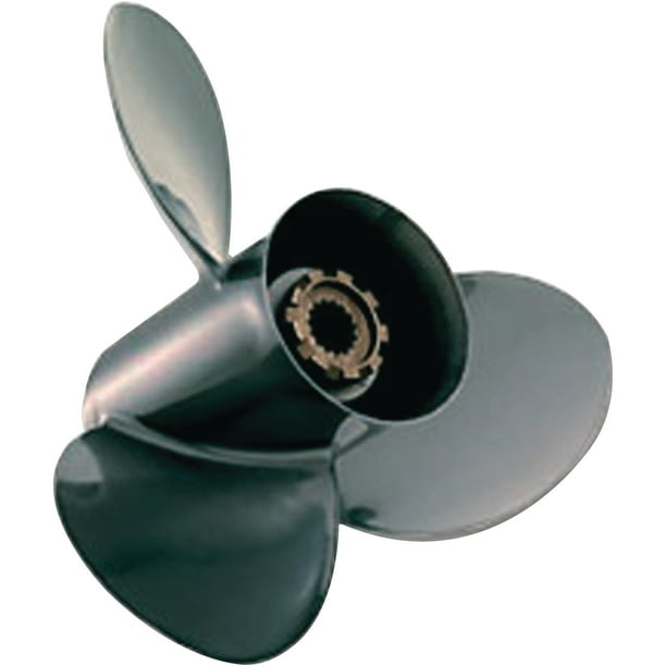 Quicksilver Black Diamond Aluminum Propeller 3Blade RH with Rubber Hub