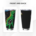 thumbnail image 3 of KLL Space Dino Cartoon Black Print 40oz Stainless Steel Insulated Car Cup with Spillproof Lid - Keep Your Drink Hot or Cold on the Go-Without Straw, 3 of 8