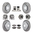 thumbnail image 1 of Transit Auto Front Rear Wheel Hub Bearings Assembly Coated Disc Brake Rotors and Semi-Metallic Pads Shoes Kit (10Pc) for Car 2008-2011 Land Rover LR2 - Left Right Side (Driver Passenger) KBB-111770, 1 of 10