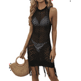 thumbnail image 2 of Sheer Mesh Beach Dress Black S, 2 of 9