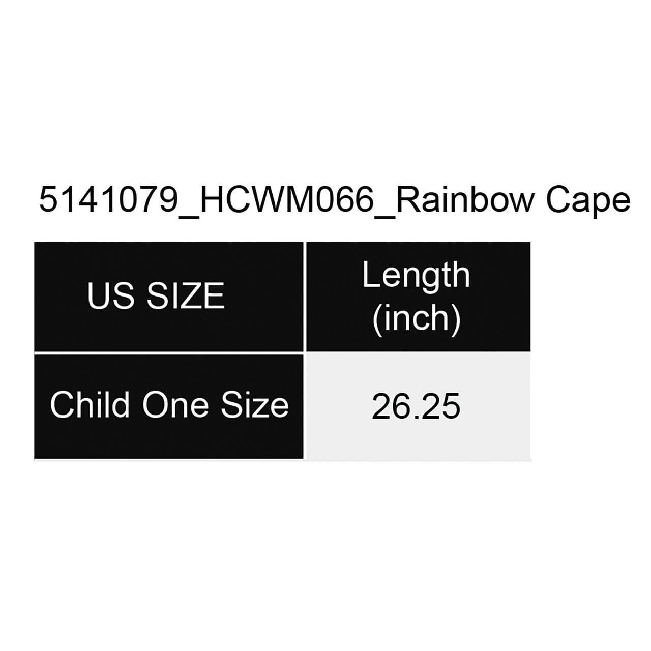 Rainbow Cape Costume Accessory for Children, Multicolor, One Size, Halloween by Way To Celebrate