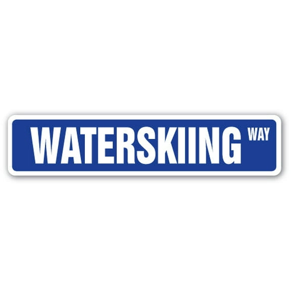 WATERSKIING Street Sign waterski skies watersports waterskis skiing | Indoor/Outdoor |  18" Wide