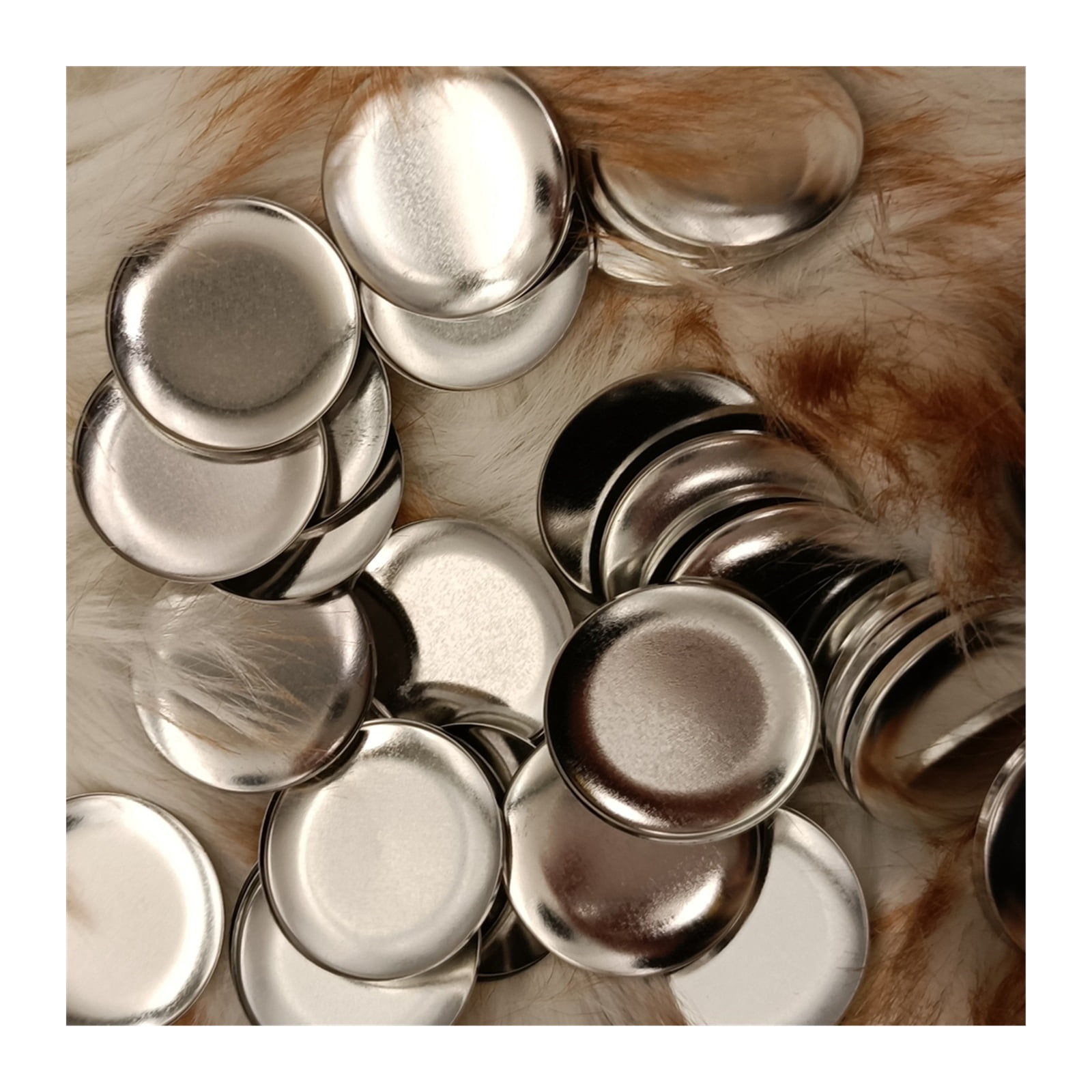 32mm Button Parts DIY Arts Crafts Maker Plastic Blank Pin Bads Consumables 50/100/200pcs/stes