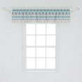 thumbnail image 2 of Ambesonne Aztec Window Valance, Geometric Themed Striped Art, 42" x 12", Champagne Pale Sky Blue, 2 of 3