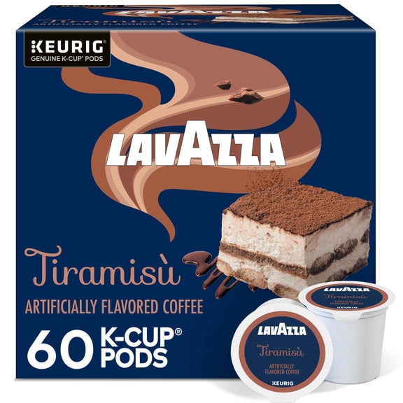 Lavazza Tiramisù Coffee, Single Serve Keurig K-Cup Pods, Flavored Coffee, 60-Count Box (6 Packs of 10)