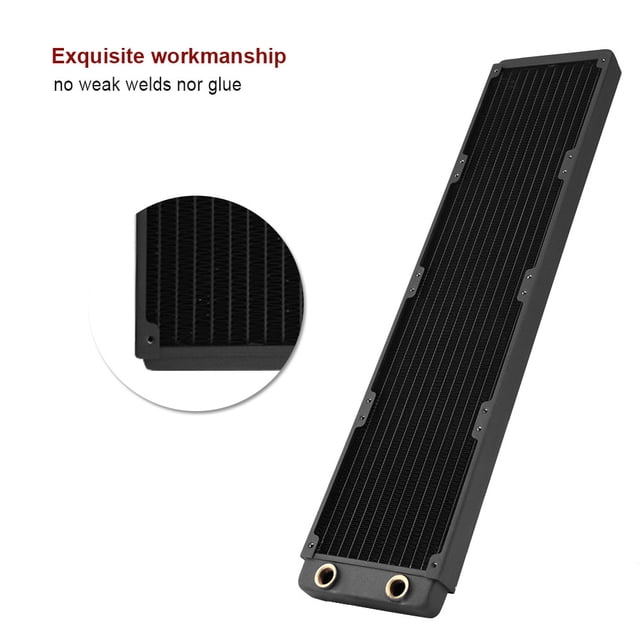 Water Cooling Radiator,Copper Computer Heat Sink Cooler Radiator,PC Heat Exchanger With G1/4 Port,for Computer/Beauty Equipment/Air Water Cooling System