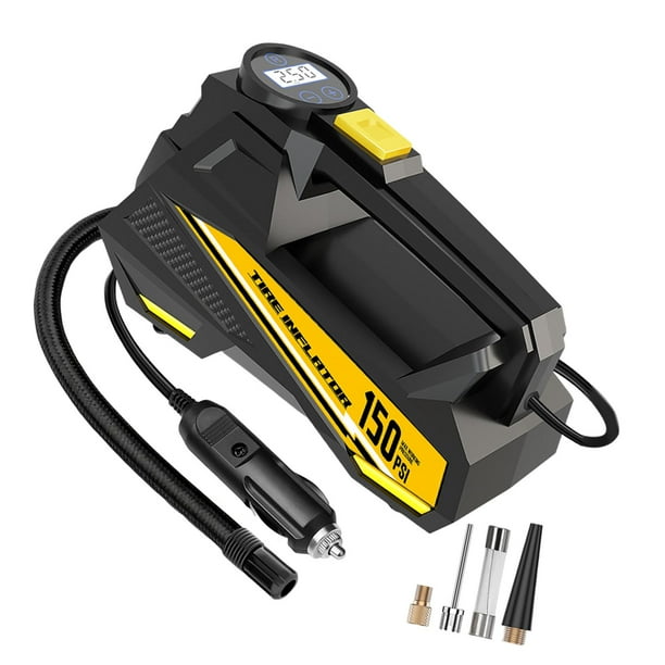 Compresor de aire,Compresor de aire para neumáticos de coche,accesorios portátiles,Inflador de neumáticos con pantalla digital y apagado automático,Bomba de aire para coche multiusos con