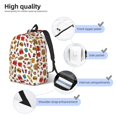 thumbnail image 3 of Xecao Hot Dog Pizza Canvas College Laptop Backpack, a durable rucksack designed for both men and women, ideal for travel, school, and daily use-Small, 3 of 5