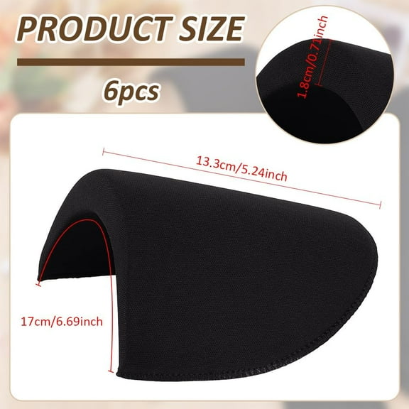 3 Pairs Black Shoulder Pads for Sloping Shoulders Semi-Circular Breathable Sponge Shoulder Pad for Sewing Blazer Suit T-Shirt Clothing Supplies Sewing Accessories 18mm Thickening Foam