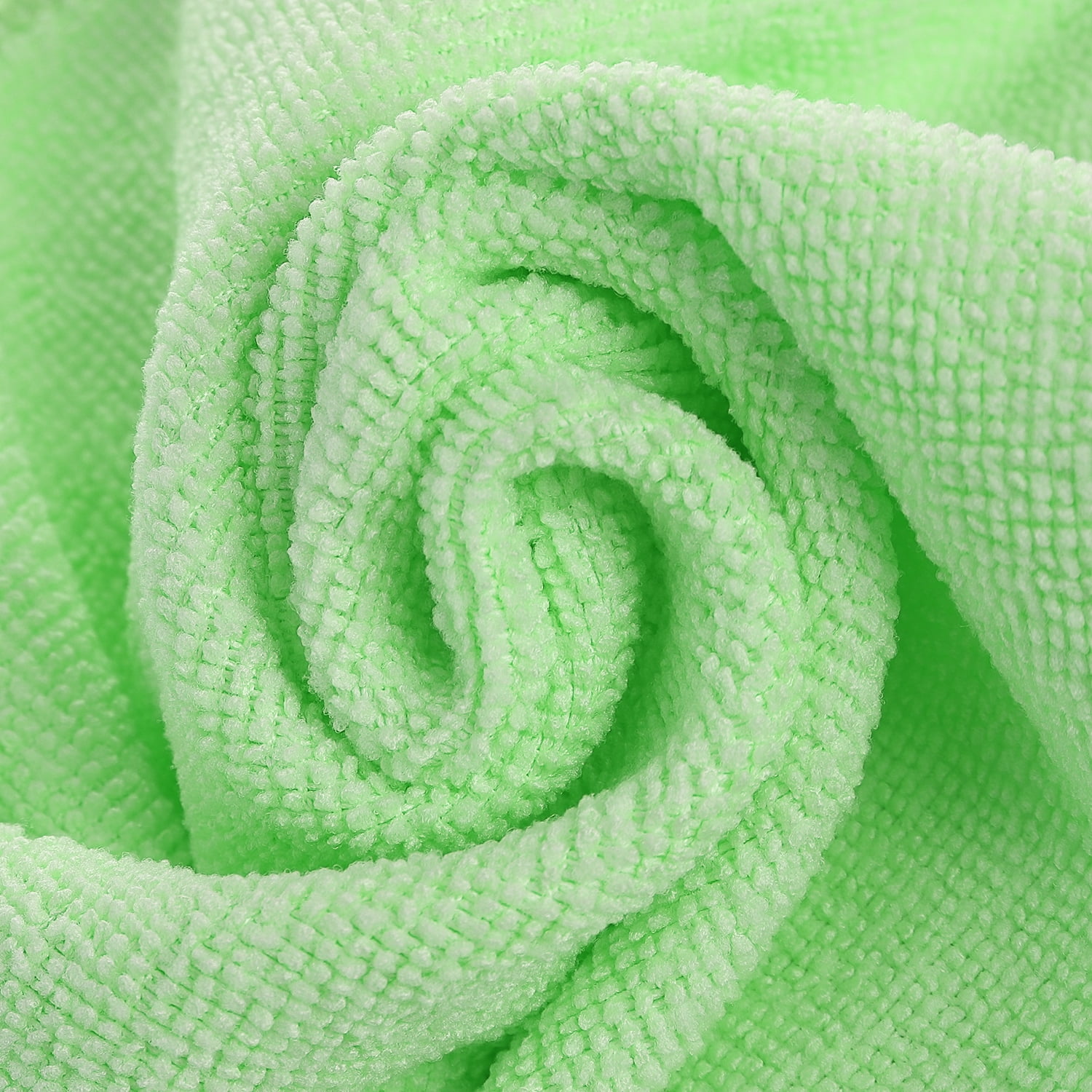 LammaLoe Microfiber Cleaning Cloths, Super Absorbent Cleaning Rags & Car Towels Lint Free, 12x12 Multi-Purpose, 24 Pack, Green