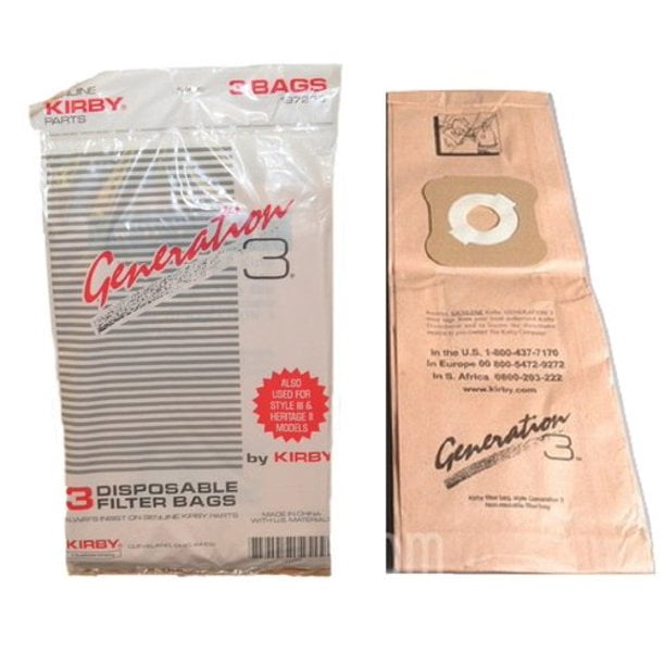 Kirby Generation 3, Legend II and Heritage II Vacuum Bags 3PK 197289S