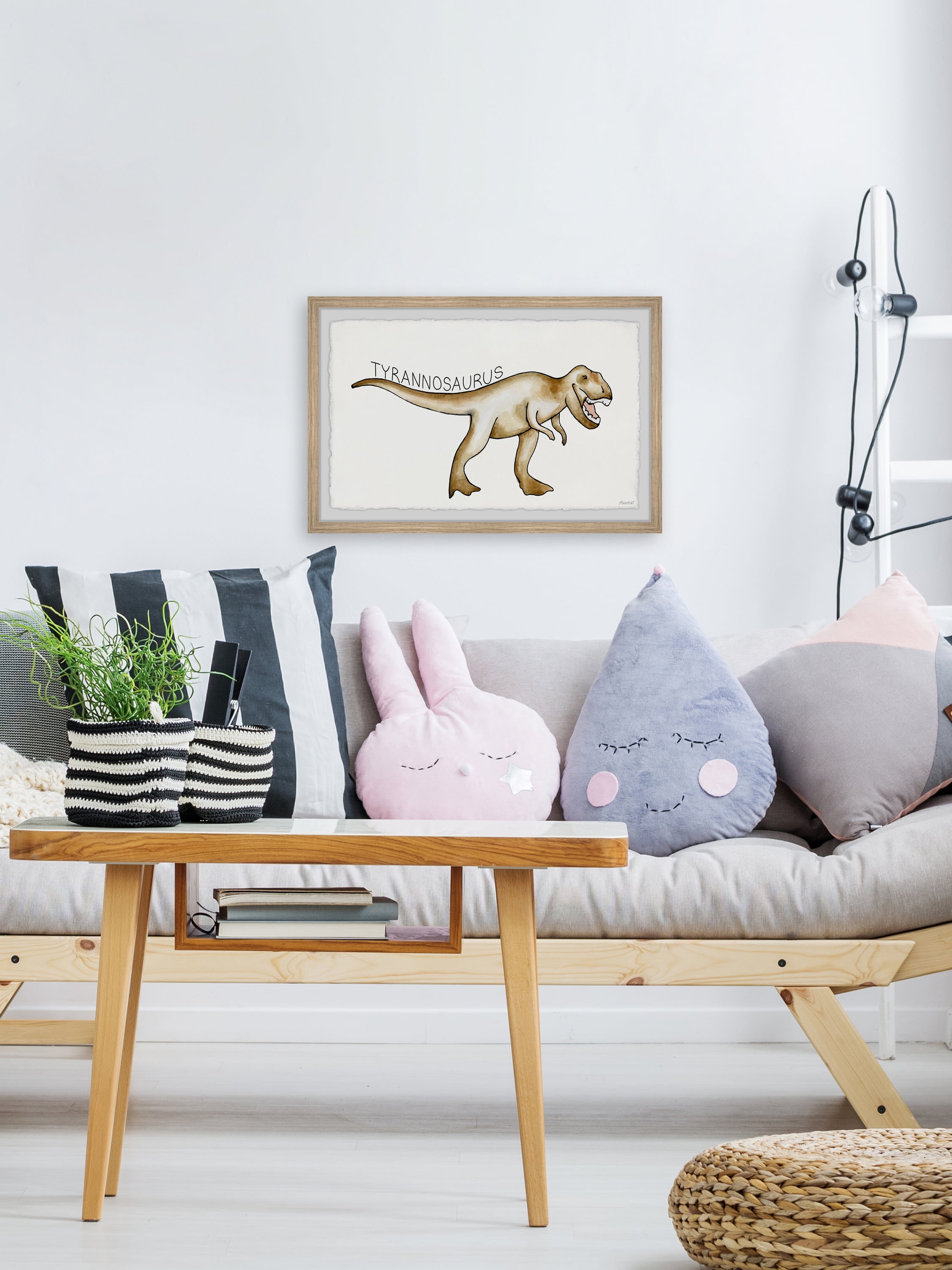 Marmont Hill Brown Tyrannosaurus Framed Wall Art