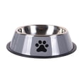 thumbnail image 2 of Stainless Steel Non Tip Dog Bowl,Pet Food and Water Bowl with Slip Resistant Rubber Base,Easy Clean Metal Feeding Dish for Dogs and Cats,Gray, 2 of 6