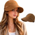 thumbnail image 4 of Sillenn Wide Brim Sun Hat Women Uv Protection Hiking Fishing Hats Wide Brim Baseball Cap Adjustable Ponytail Packable Sun Cap Lightweight Breathable Casual Sports Outdoor Travel Sunvisor Hat Coffee, 4 of 8