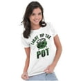 thumbnail image 3 of Light Up the Pot Cauldron Halloween Womens Fitted Plus Size Graphic Tee Brisco Brands 2X, 3 of 5