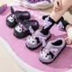 thumbnail image 2 of Pantuflas de algodón Sanrio Kuromi con dibujos animados, bonitas zapatillas de invierno para el hogar, suela gruesa, zapatos de algodón que mantienen el calor, regalo de Navidad para novia, 2 of 3
