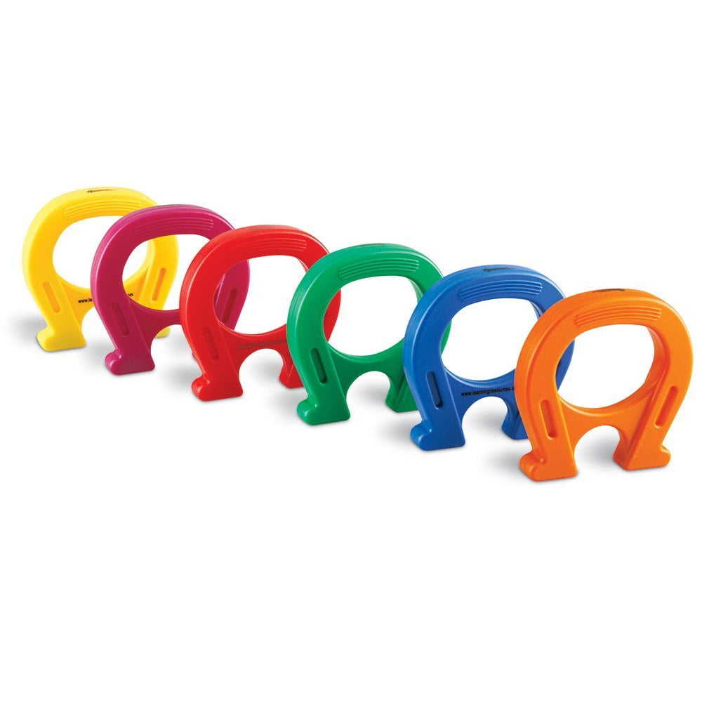 Learning Resources Primary Science Mighty Magnets, Horseshoe Magnets, Assorted Colors, Set of 12