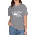 thumbnail image 2 of Dog Mom Shirt for Men Dogs Shirt Life is Better with Dogs T-Shirt Dog Paw Print Tee Funny Pet Lover Animal Gift Tops,Gray 3XL, 2 of 7