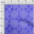 thumbnail image 2 of oneOone Viscose Chiffon Blue Fabric Asian Block Mandala Sewing Material Print Fabric By The Yard 42 Inch Wide, 2 of 4