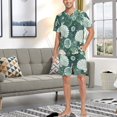 thumbnail image 7 of joogoo Men's Pajama Set Seashells Seaweed and Bubbles V-Neck Pj Shorts Set 2 Piece Loungewear Sleepwear S, 7 of 7