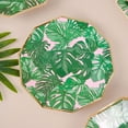 Efavormart 25 Pack | 7" Green Leaf Decagon Dessert Paper Plates, Appetizer Plates, Disposable ...
