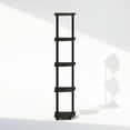thumbnail image 3 of Furinno Turn-N-Tube 5 Tier Multipurpose Corner Display Rack Shelving Unit, Espresso/Black, 3 of 6
