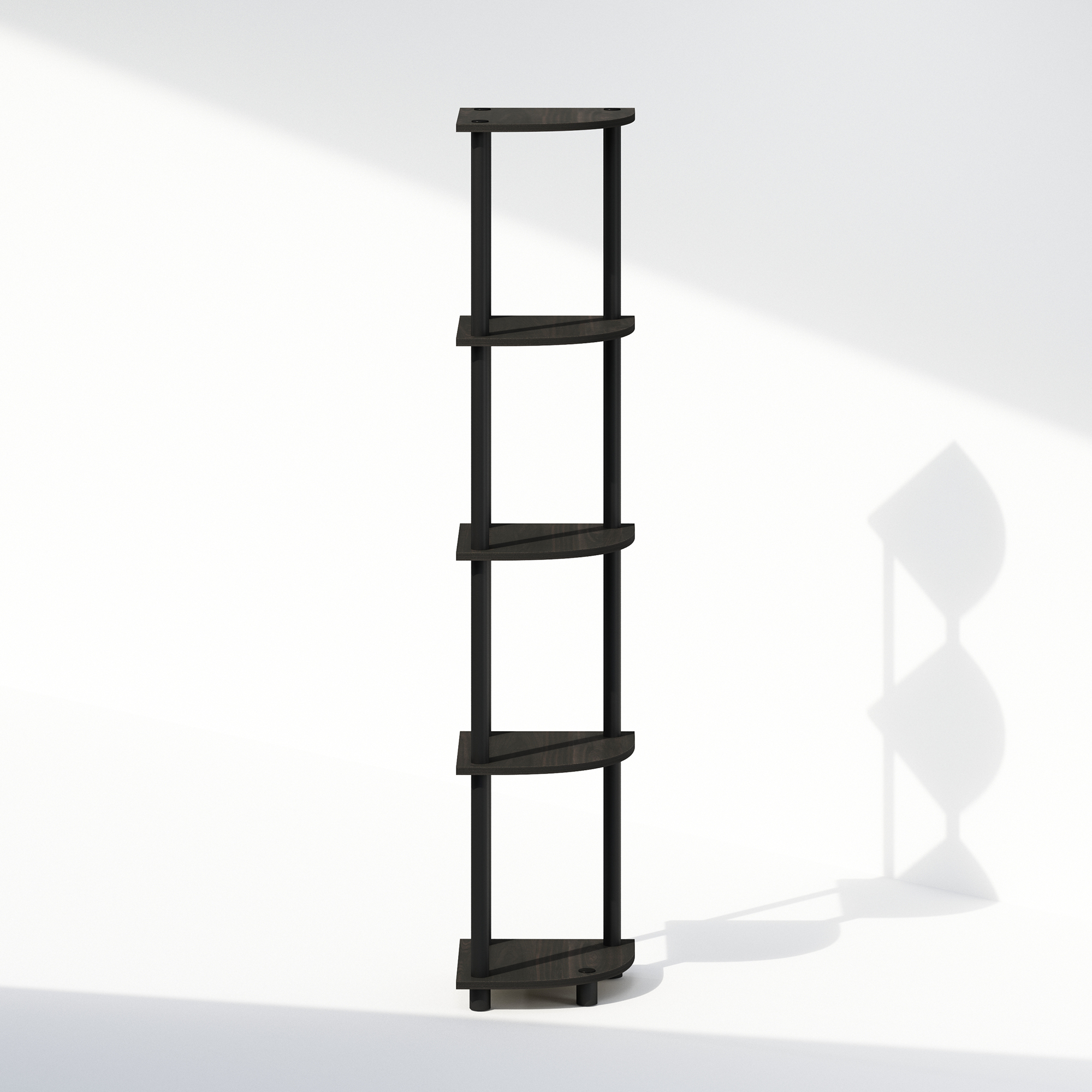 Furinno Turn-N-Tube 5-Tier Corner Display Rack, Black photo 3
