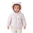thumbnail image 5 of newwalpole Baby Hooded Down Jacket Boys Girls Light Puffer Winter Coats Toddler Bear Ears Zipper Up Down Coats Outwear(Light Pink,4-5 Years), 5 of 9