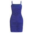 thumbnail image 2 of IBTOM CASTLE Girls Ruched Bodycon Teens Party Dress Mesh Sleeveless Pencil Short Dress Tight Dresses for Teens Holiday Blue, 2 of 7