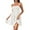 14# White, variant on Qwertyu Women Summer Mini Dresses Square Neck Spaghetti Strap Dress Casual Sleeveless Smocked Sundress A Line Tiered Beach Dress Navy 2XL