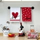 thumbnail image 1 of Juego de toallas de cocina para el Día de San Valentín | Microfibra extra grande de 45×66cm, suave, súper absorbente, estampado romántico de corazón, rojo | 2-Pack Paños de cocina multiusos para una, 1 of 4