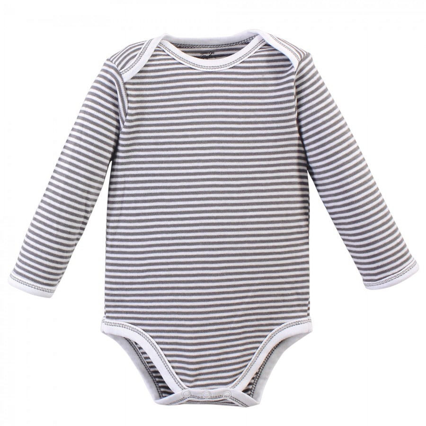 Touched by Nature Baby Boy Organic Cotton Long-Sleeve Bodysuits 5pk, Happy Camper, 6-9 Months
