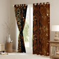 thumbnail image 3 of Feelyou Modern Brown Bow-tie Black Out Curtains, Fashion Cheetah Zebra Print Curtains Pack of 2 (42x63 Each), Chic Bling Stars Bedroom Curtains, Curtains and Drapes Decor, 3 of 6
