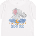 thumbnail image 4 of Inktastic Big Sis Cute Elephants with Moon and Stars Girls Long Sleeve Toddler T-Shirt, 4 of 5
