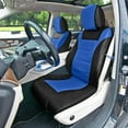thumbnail image 2 of FH Group Universal Fit Faux Leather Car Seat Covers for SUV, Truck Split Rear Bench Full Set - Blue, 2 of 5