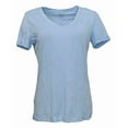 thumbnail image 2 of Felina Women's V-Neck Slub Knit Tee,Hydrangea,X-Large, 2 of 3
