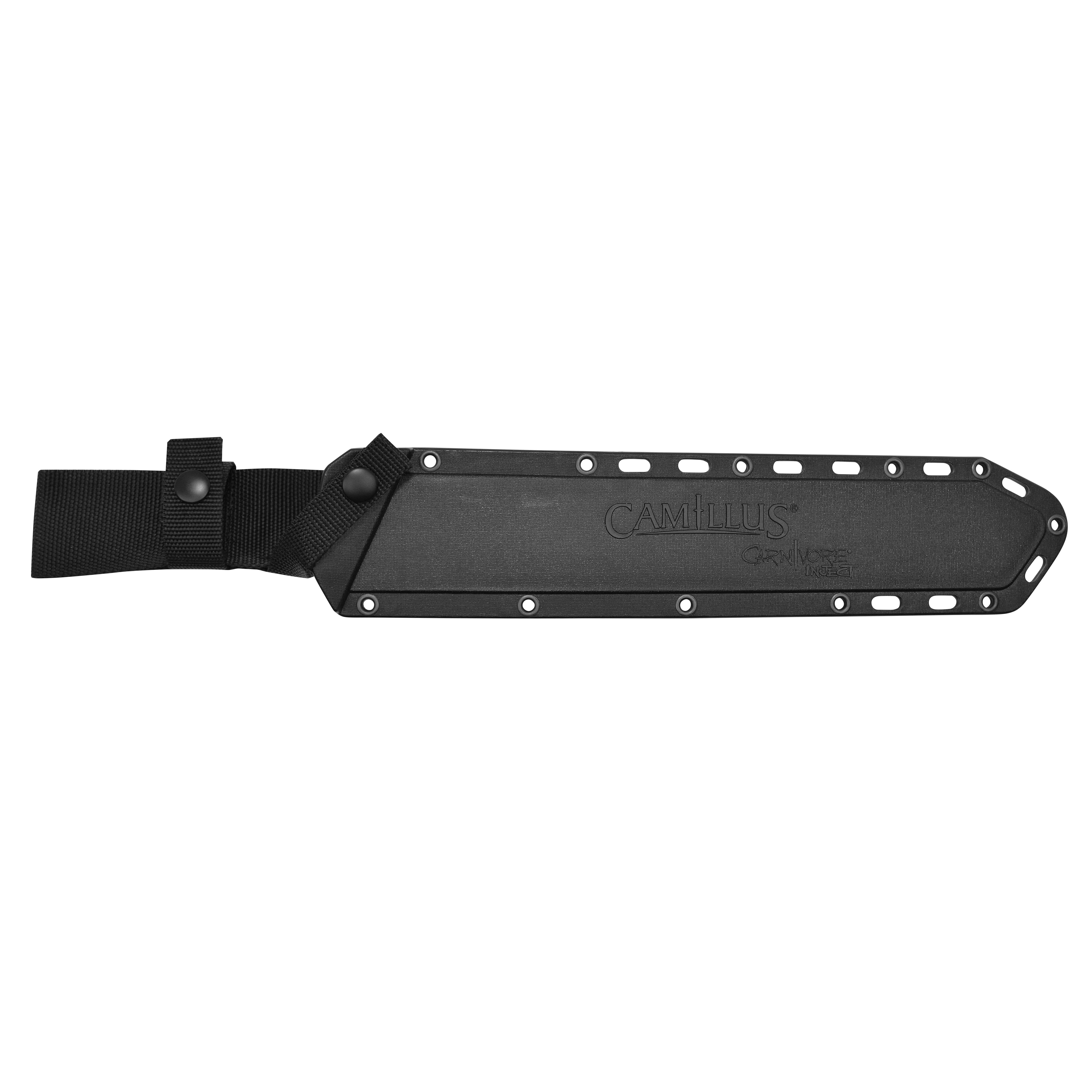Camillus Carnivore Inject 5" Machete with 5" Trimming Knife and Sheath, Black/Silver