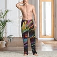 thumbnail image 2 of Mens Pajama Pants, Colorful Dragon Head Profile Soft Sleep & Lounge Pants for Men, Cuteness Casual PJ Bottoms Pants with Pockets, 2 of 7