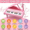 thumbnail image 5 of Baby Piano Keyboard Toy for Toddler, 24 Keys Piano Instruments Toy with Microphone, Educational Keyboard Musical Instrument Toys for 1 2 3 Year Old Kids Birthday Gift, 5 of 8