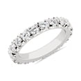 thumbnail image 1 of 1.00 T.C.W Forme Ronde Naturelle Diamond Dernière Conception Bande Éternité de Mariage pour Femmes Solide 18K Blanc Or Taille 8, 1 of 7