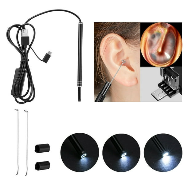 Outil d'oreille Otoscope, dissolvant de cérumen C3, kit d'outils de  nettoyage d'oreille avec caméra, endoscope d'élimination de cérumen visuel  intelligent (bleu)