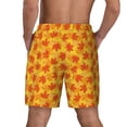 thumbnail image 2 of Lsque Mens Swim Trunks fall retro maple leaf Pattern - Bathing Suit Compression Liner - Beach Swim Shorts Swimwear - (S-3XL) - Stretch Quick Dry -Large, 2 of 9