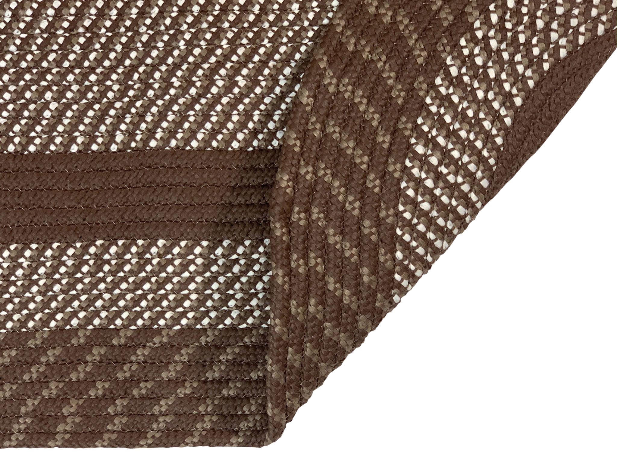 Better Trends Oval Braided Rug, 30" x 50", Reversible Indoor Entryway or Kitchen Area Rug, 100% Polypropylene, Newport Collection – Brown