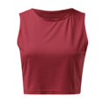 thumbnail image 6 of AOMPMSDX Tank Tops For Women Sexy Racer Back Halter Neck Bodysuit Great Daily Wear For Women 2024 Wardrobe Red Sleeveless Basic Camisole Top L, 6 of 7