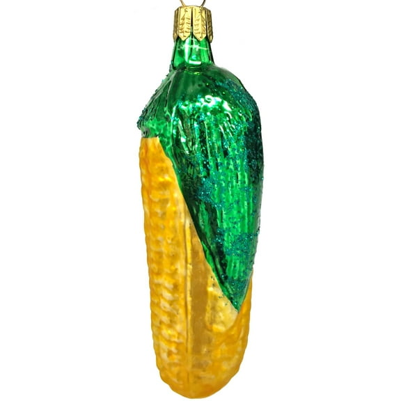 Large Yellow Ear of Corn German Blown Glass Christmas Tree Ornament Decoration