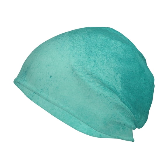 Xecao Teal Turquoise1 Print Knit Hat,Winter Beanie for Men Women, Beanie Soft Warm Ski Stocking Cuffed Cap