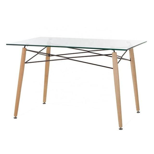 Mesa Comedor Eames Mundo In Rectangular de Cristal Mundo In Eames