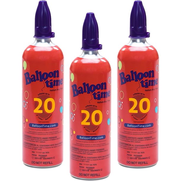 Balloon Time Mini Helium Tank, Small Portable Helium Tank for Balloons