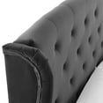 thumbnail image 3 of Modway Penelope Tufted Wingback Queen Performance Velvet Platform Bed, Black, 3 of 4