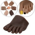 thumbnail image 3 of HILABEE Soft Silicone Nail Practice Foot Model Movable Manicure Mannequin Fake Toes Equipment for Beginners Artists Beginners Training Left F, 3 of 9